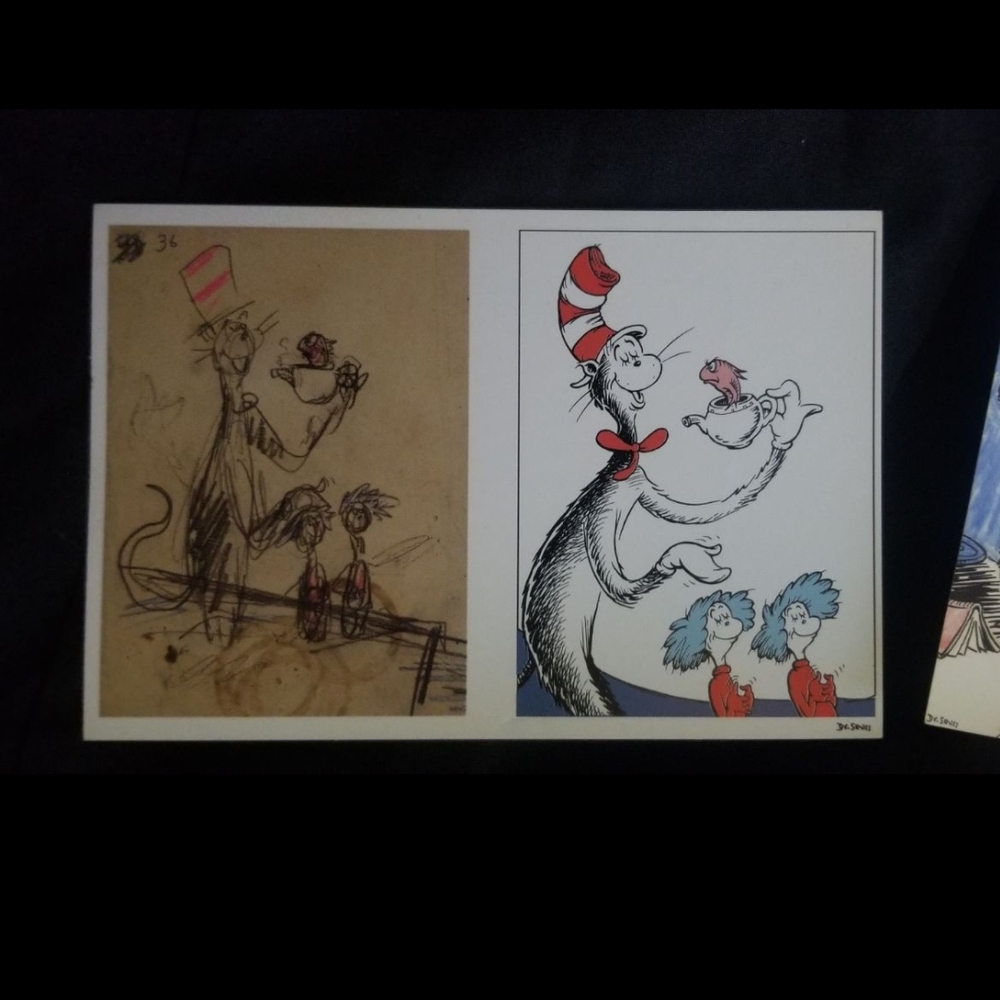 Dr. Seuss Art Print with Red and Blue Accents